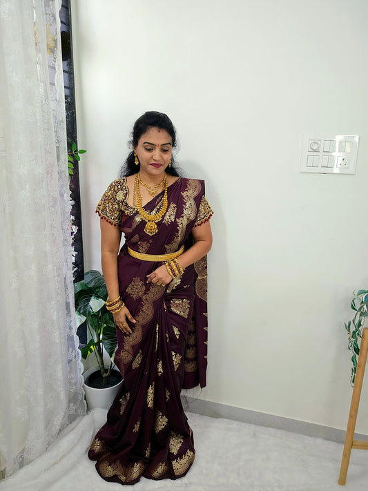 Saree un stiched blouse code SLS 506