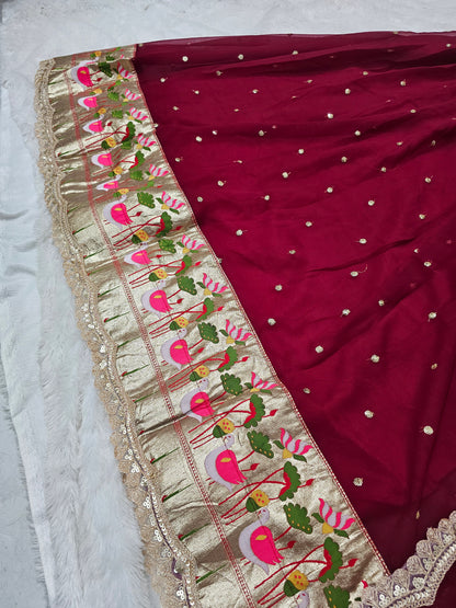 full stitches free size lehenga  code SLS 586