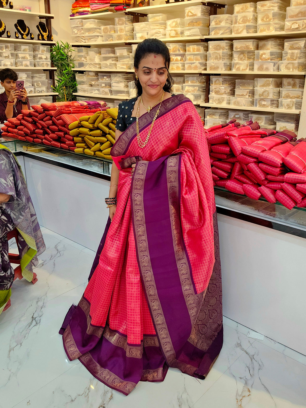 Saree un stiched blouse code SLS 734