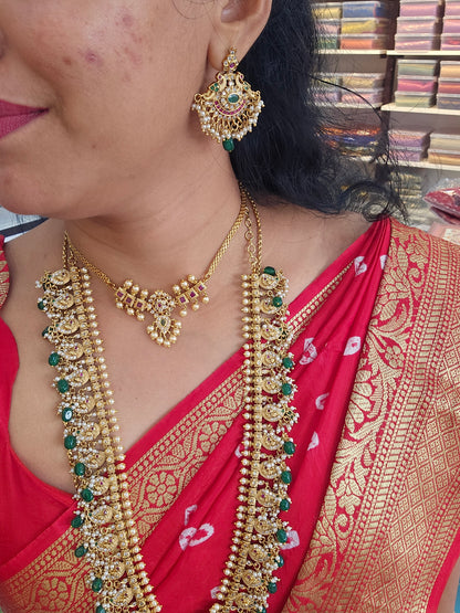 Long neck set with earrings SLS 99j
