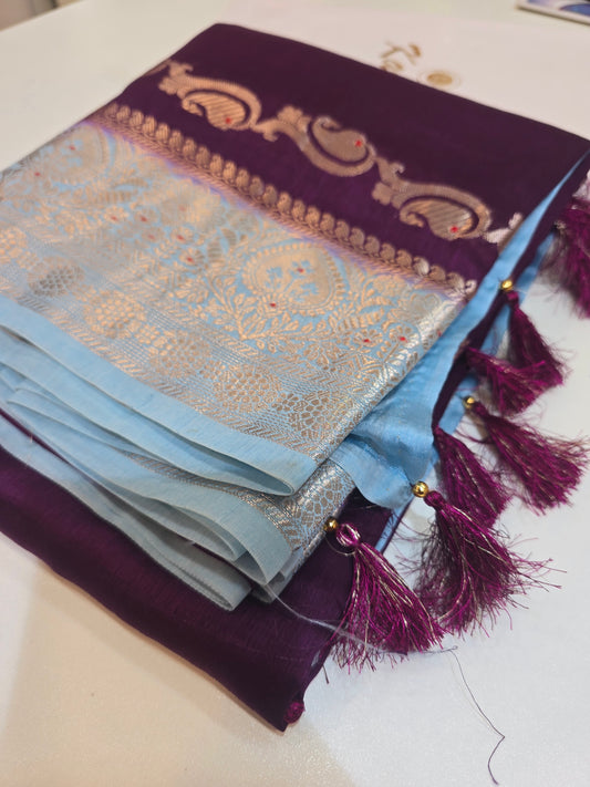 Saree un stiched blouse code SLS 249