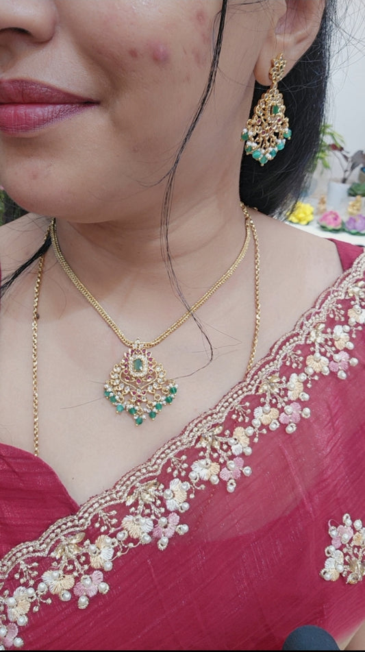 Neck set with earrings SLS66j