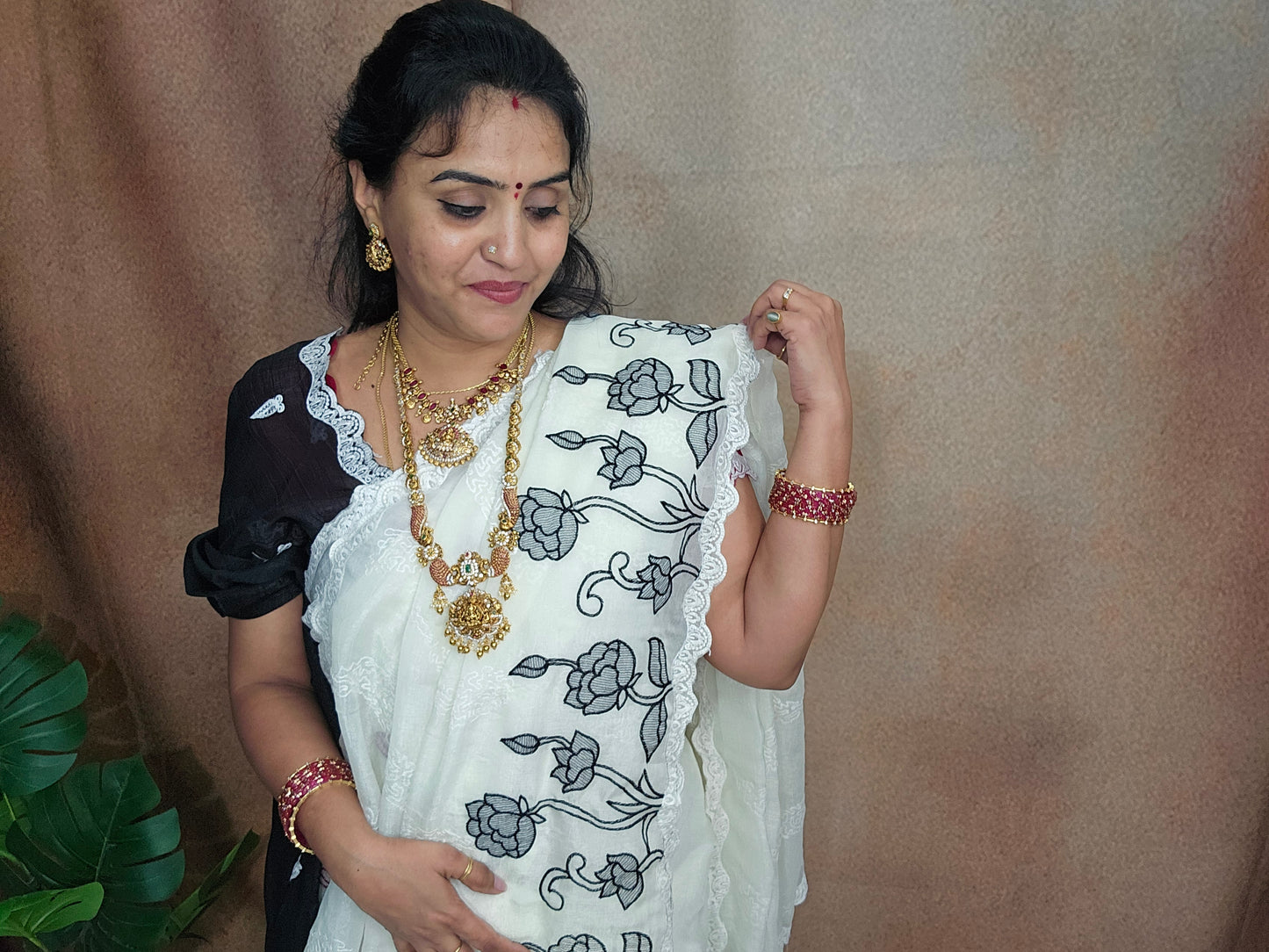 Saree un stiched blouse code SLS 674