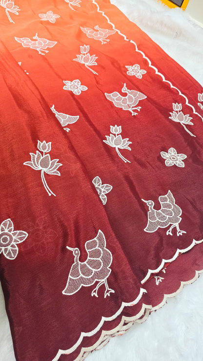 Saree un stiched blouse code SLS 329