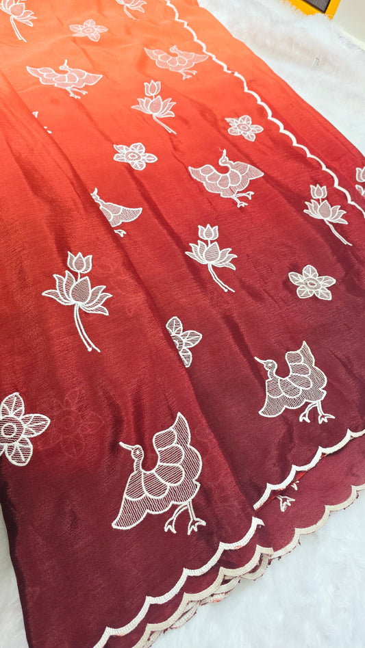 Saree un stiched blouse code SLS 329