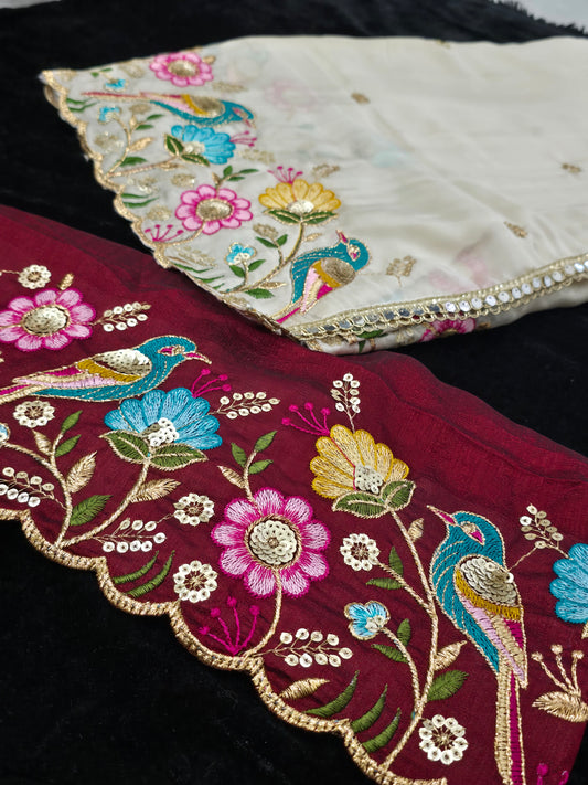 Saree un stiched blouse code SLS 605