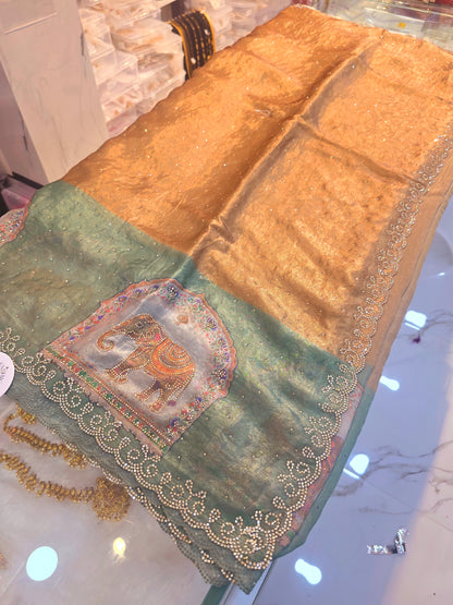 Saree un stiched blouse Code SLS 230