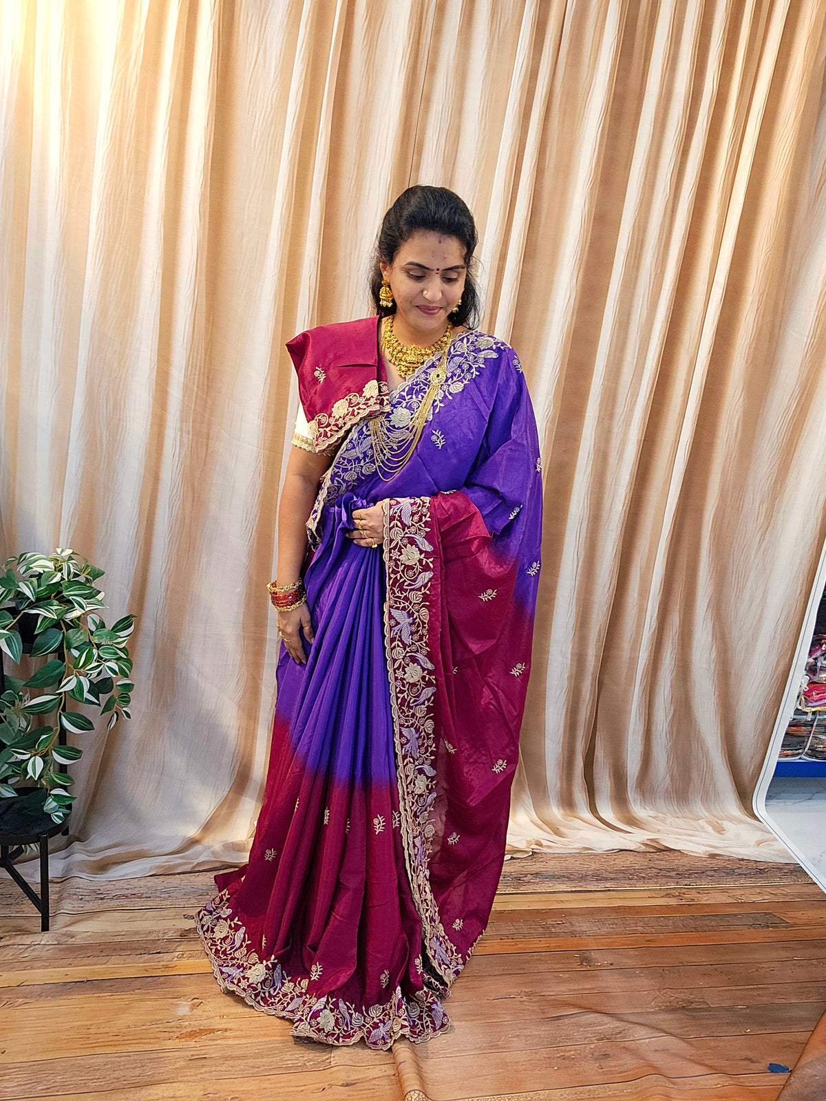 Saree un stiched blouse code SLS 760