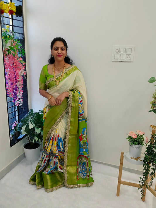 saree un stitched blouse - SLS 225