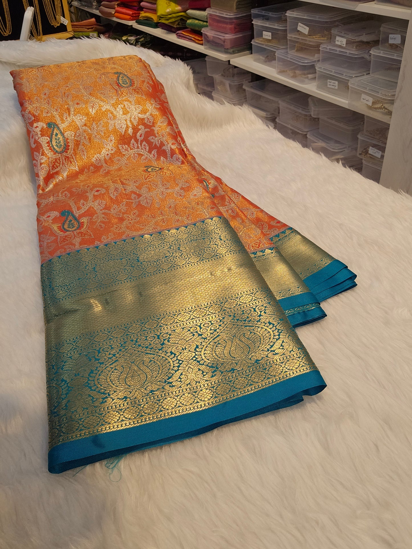 Saree un stiched blouse code SLS 574