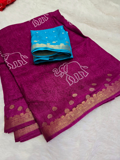 Saree un stiched blouse code SLS 398
