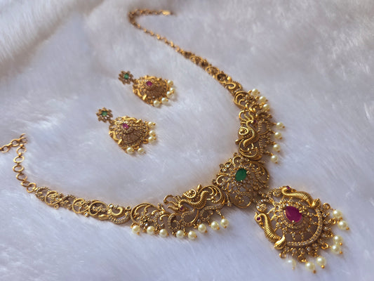 Neck set with earrings Code SLS 314J