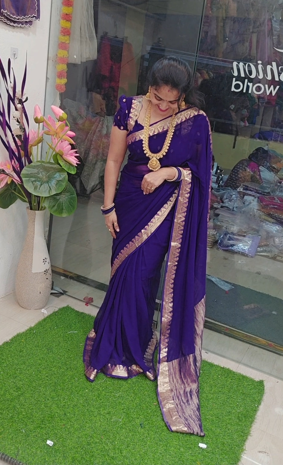Saree un stiched blouse - SLS75