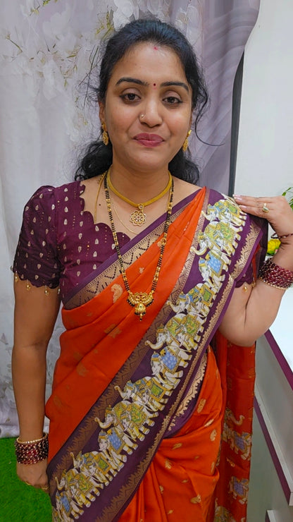 Saree un stiched blouse code SLS 500