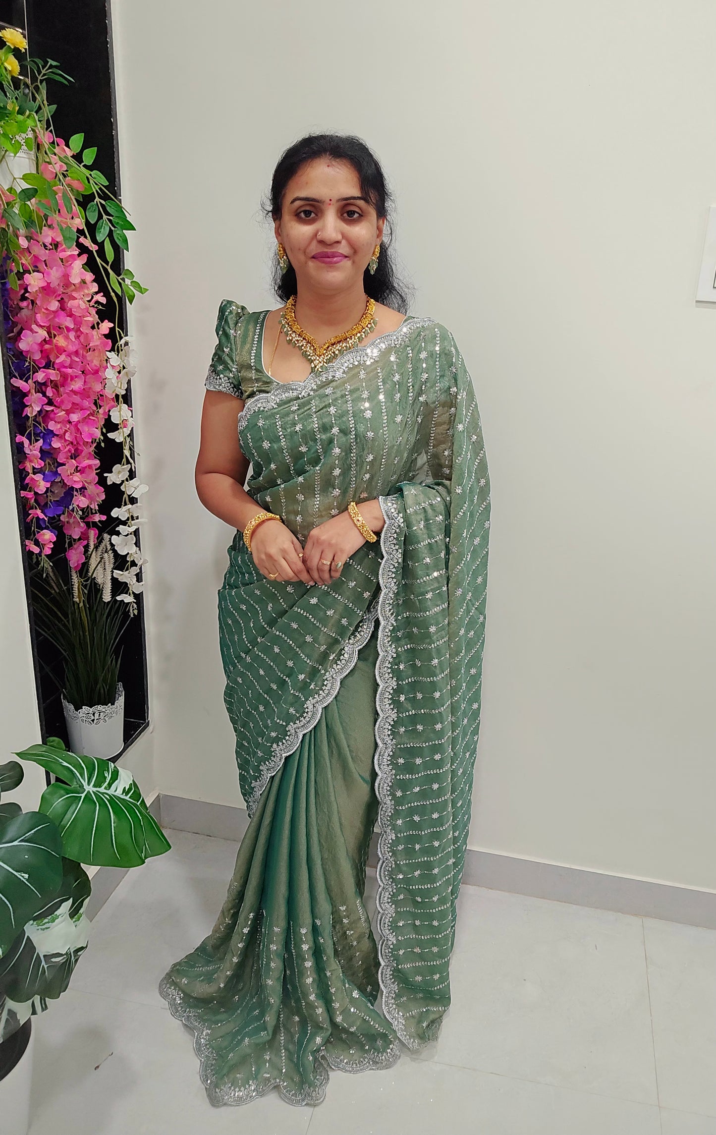 Saree un stitched blouse  -SLS243
