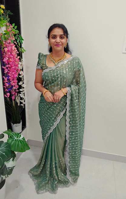 Saree un stitched blouse  -SLS243