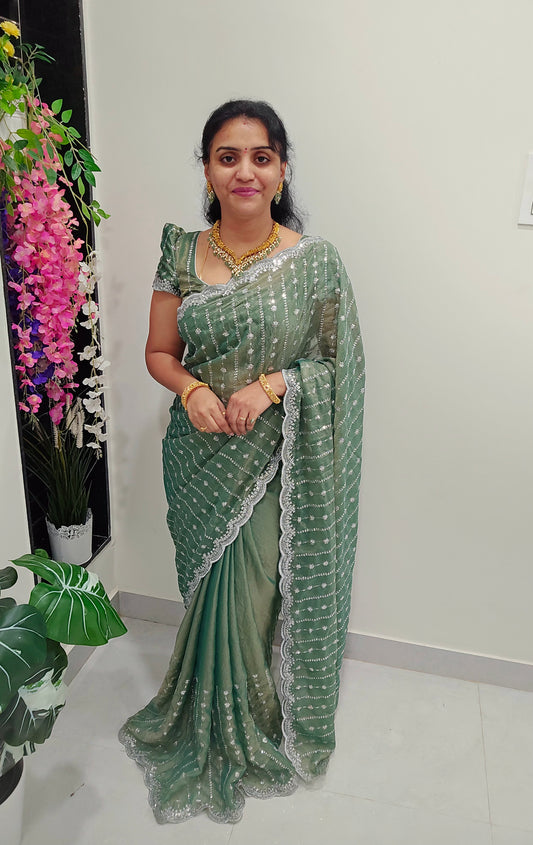Saree un stitched blouse  -SLS243