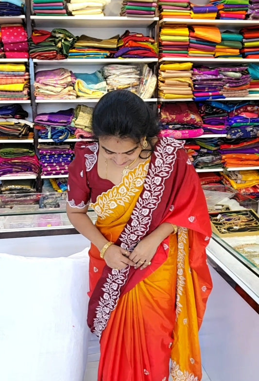 Code SLS 08 saree un stiched blouse