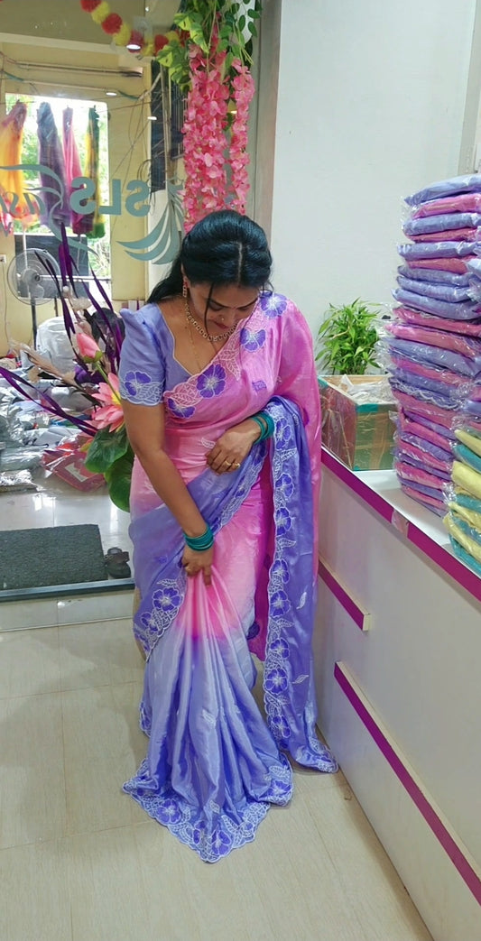 Code SLS 215 saree un stiched blouse