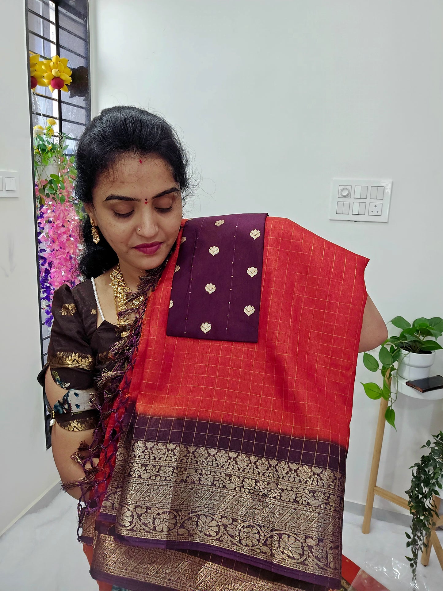 Saree un stiched blouse code SLS 339