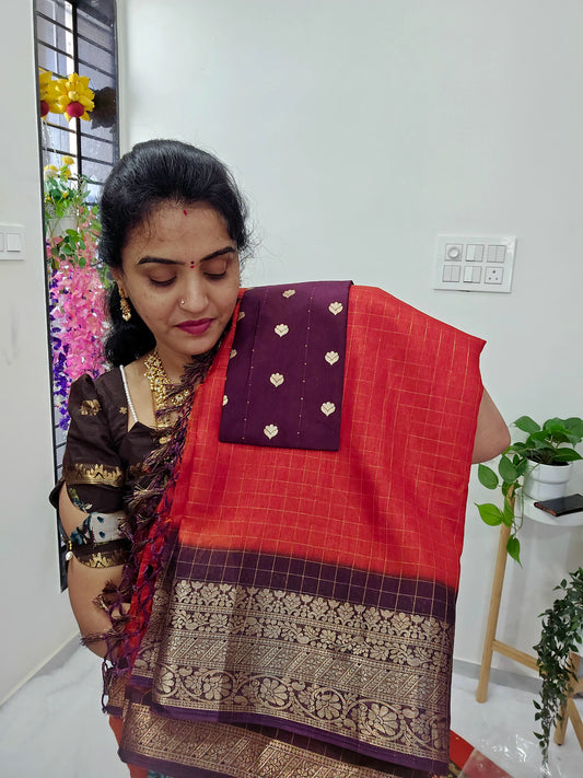 Saree un stiched blouse code SLS 339