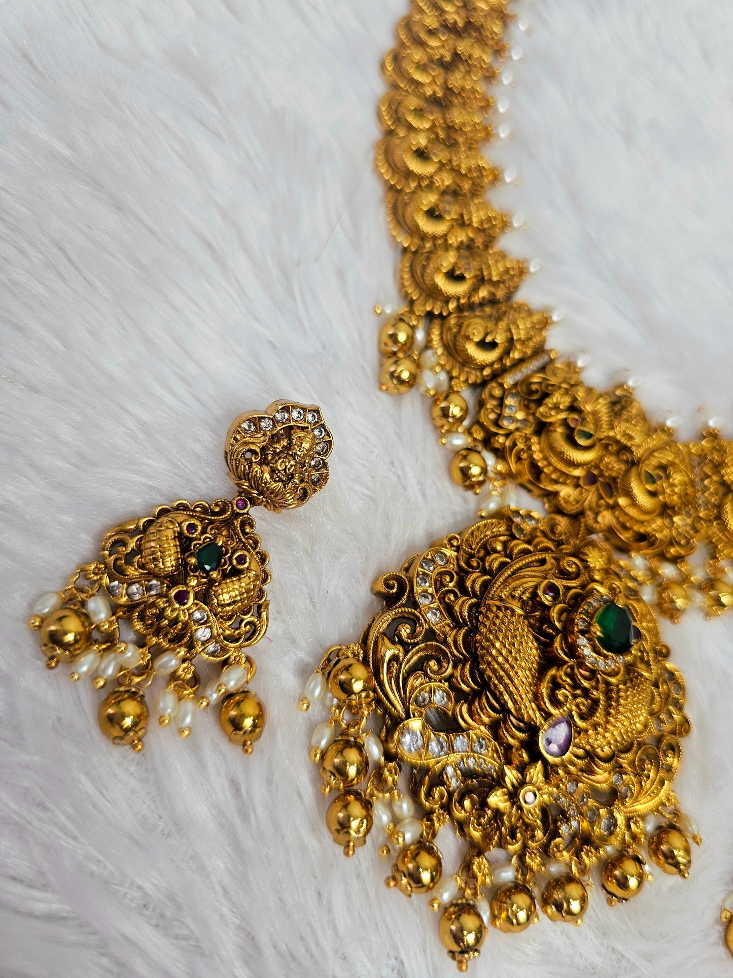 Ugadi offer sale  Long set with earrings code SLS 462J