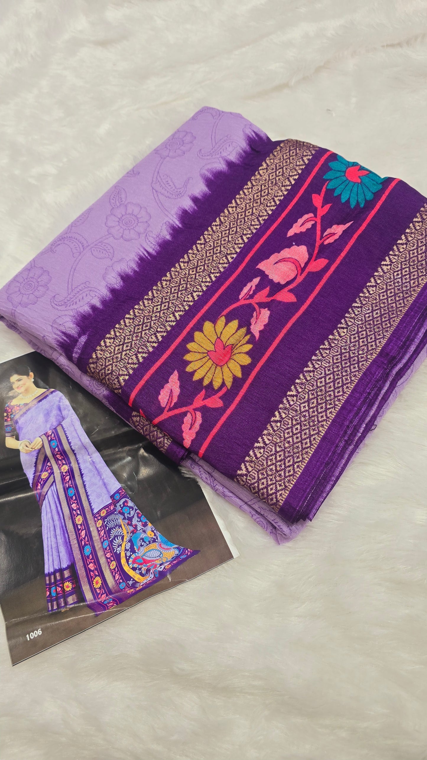 Saree un stiched blouse code SLS  335