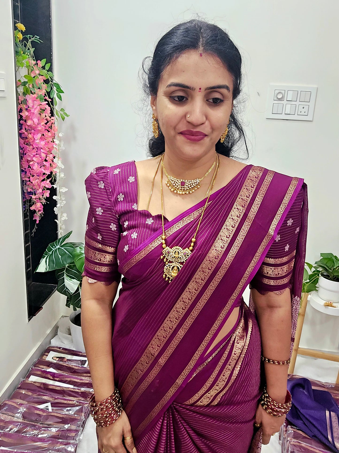 Saree un stiched blouse code SLS 369