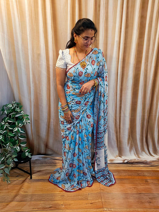 Saree un stiched blouse code SLS 747