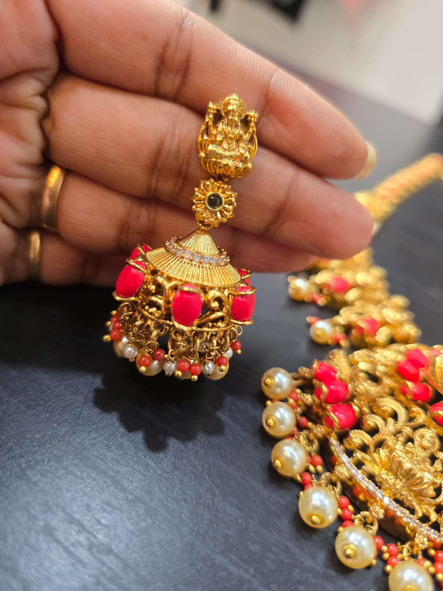 Long set with earrings code SLS 582J