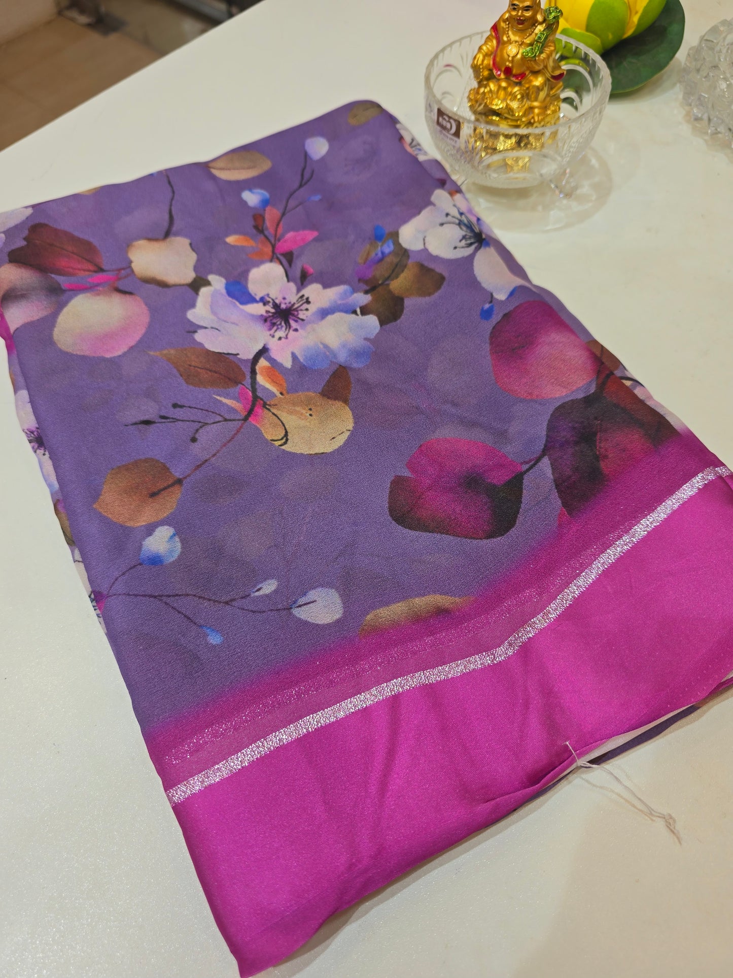 Saree un stiched blouse  code SLS 236