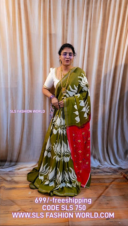 Saree un stiched blouse code SLS 750