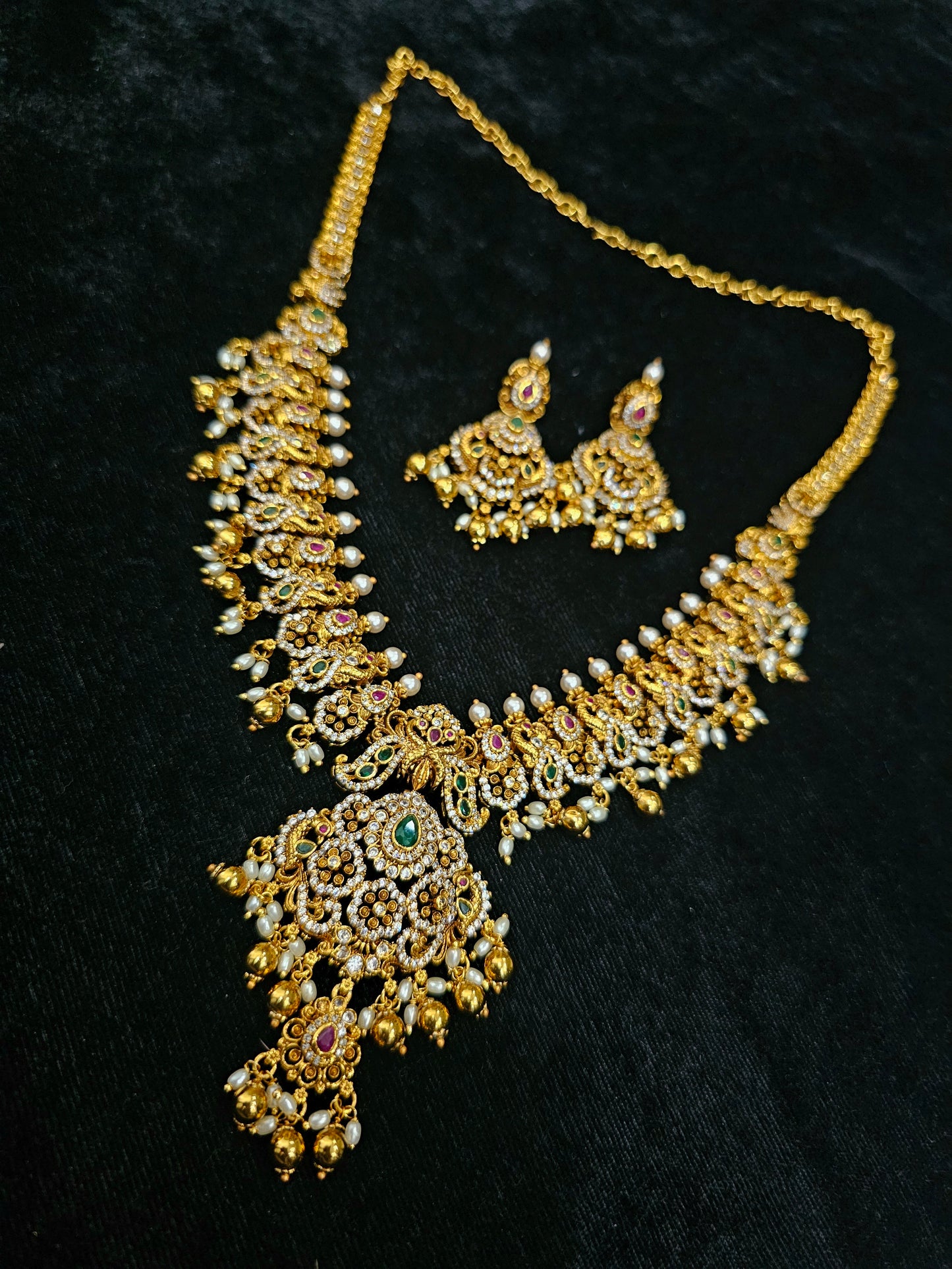 Long set with earrings code SLS 720J