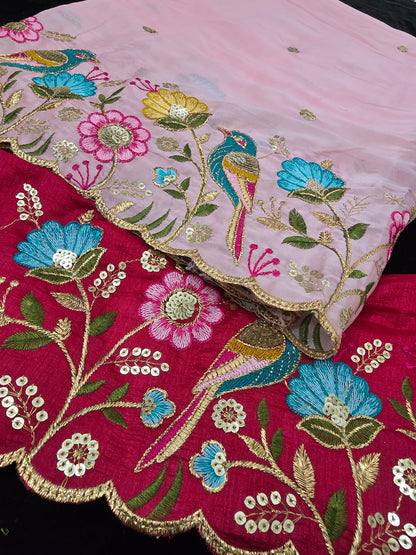 Saree un stiched blouse code SLS 605