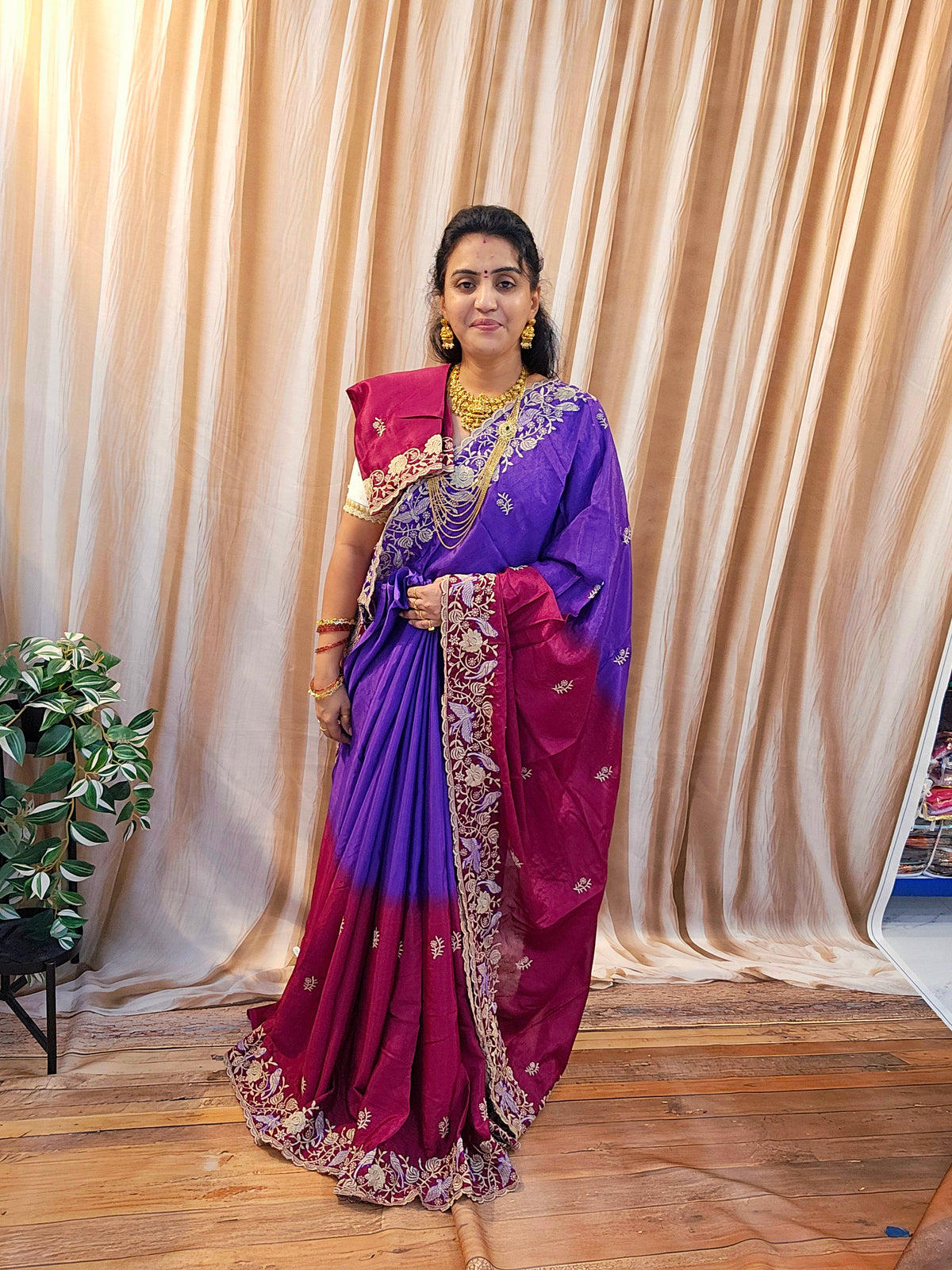 Saree un stiched blouse code SLS 760