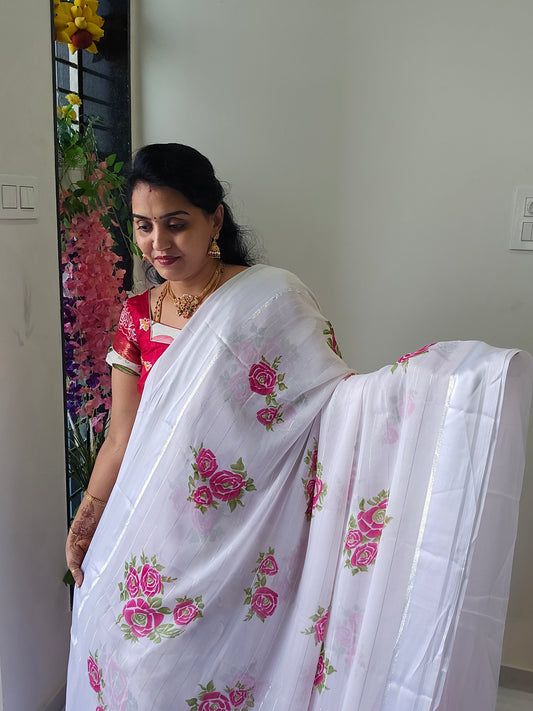 Saree un stiched blouse code SLS 257