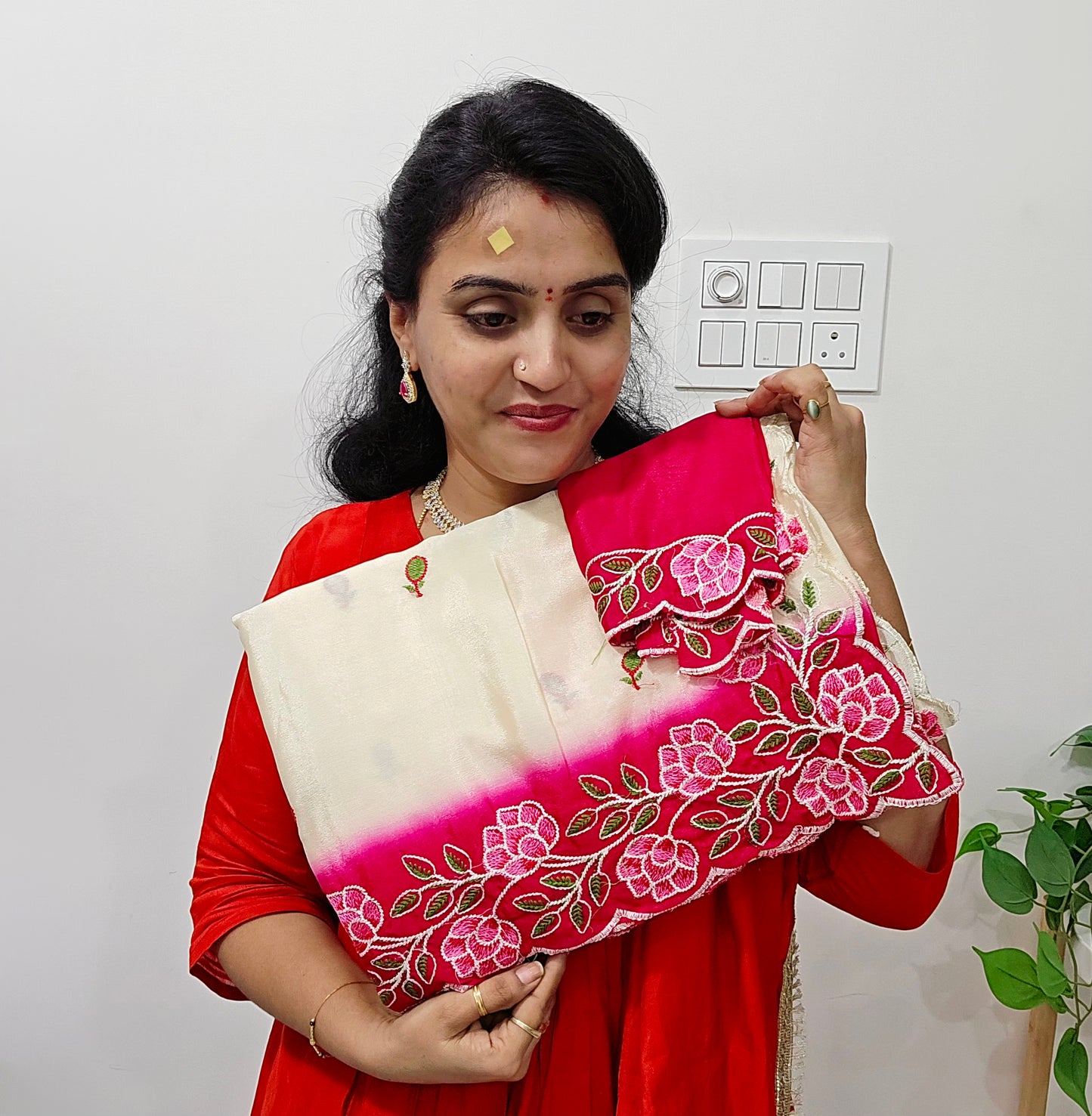 Saree un stiched blouse code SLS 346
