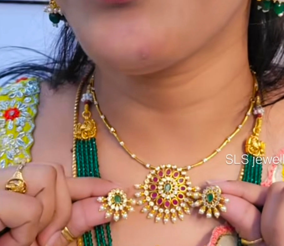 Neck set with earrings code SLS 733J