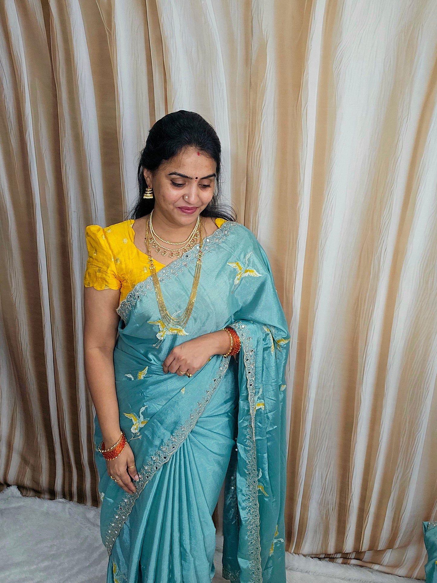 Saree un stiched blouse code SLS 656