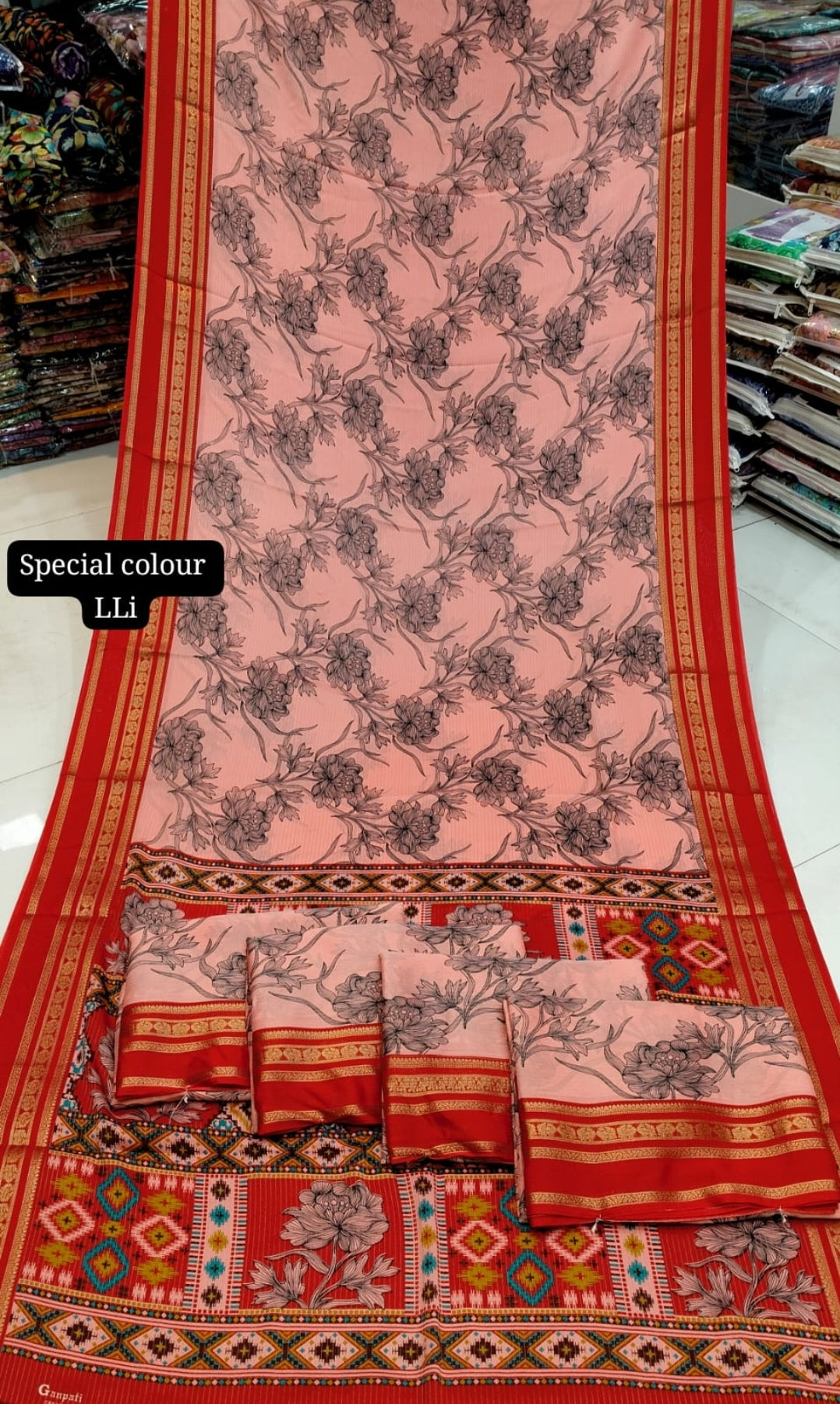Saree un stiched blouse code SLS  374