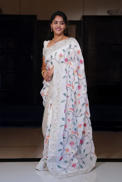 Saree un stiched blouse code SLS 316