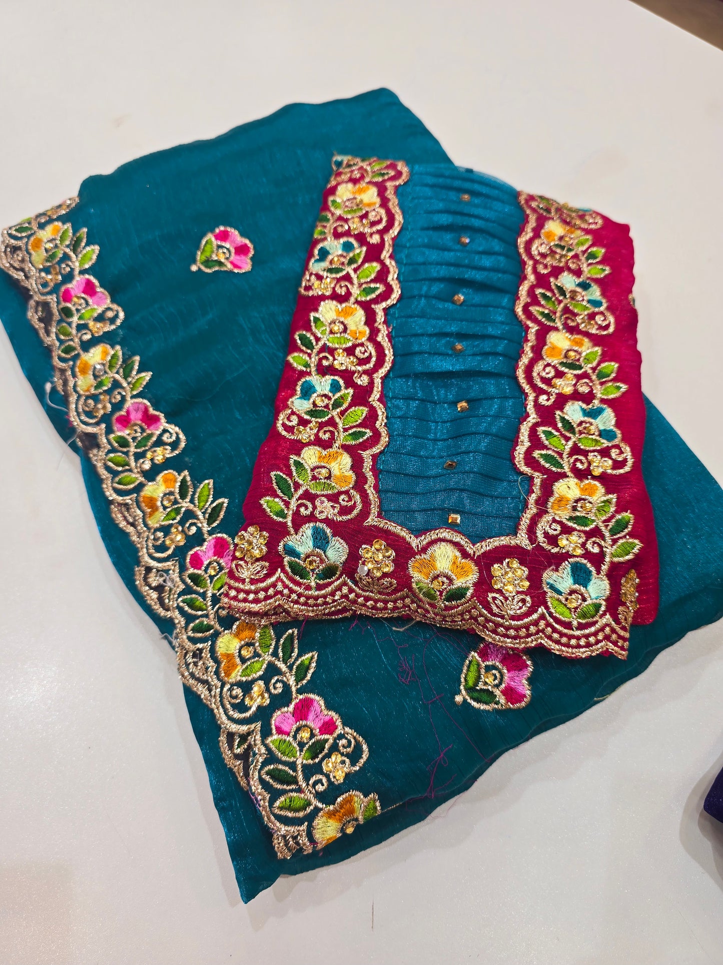 Saree un stiched blouse  code SLS 251