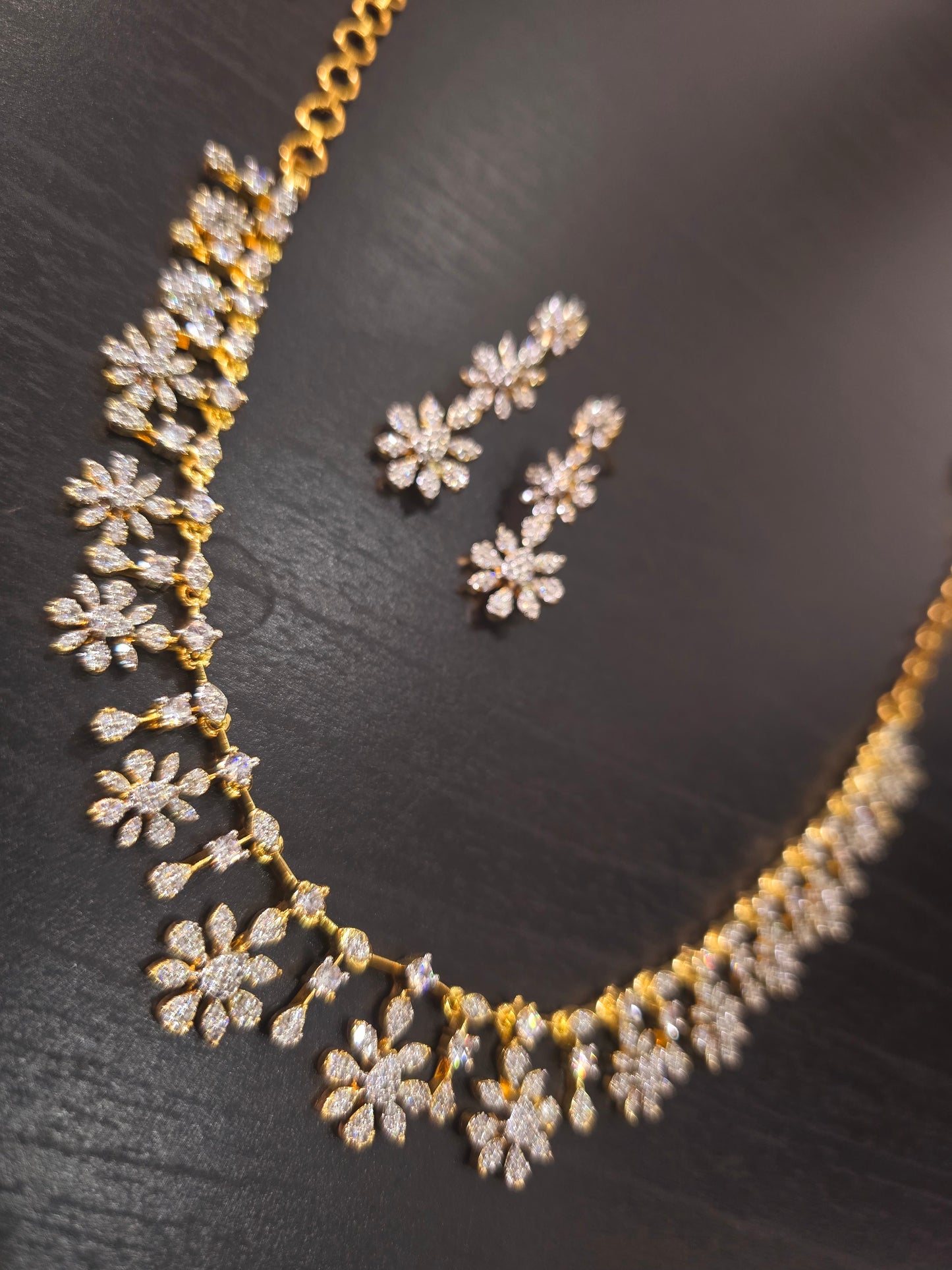 Diamond replica next set with earrings Code SLS 348 J