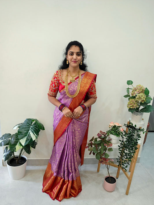 Code SLS 207 saree un stiched blouse