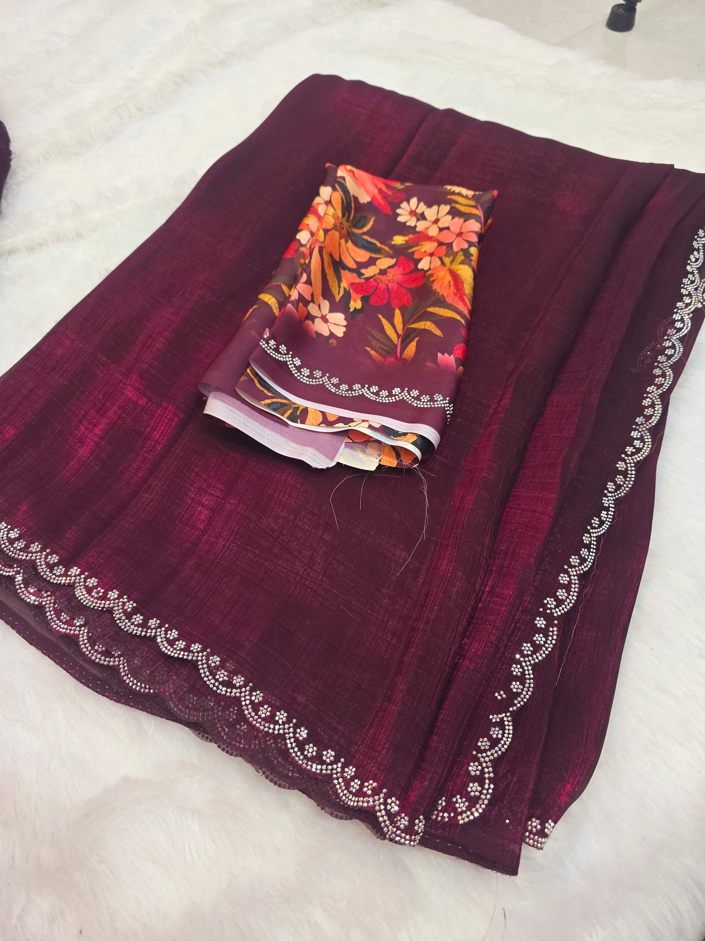 Saree un stiched blouse 262