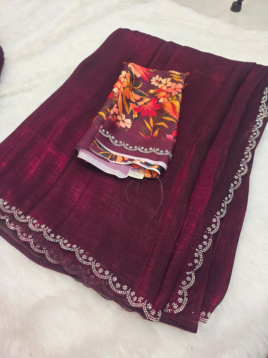Saree un stiched blouse 262