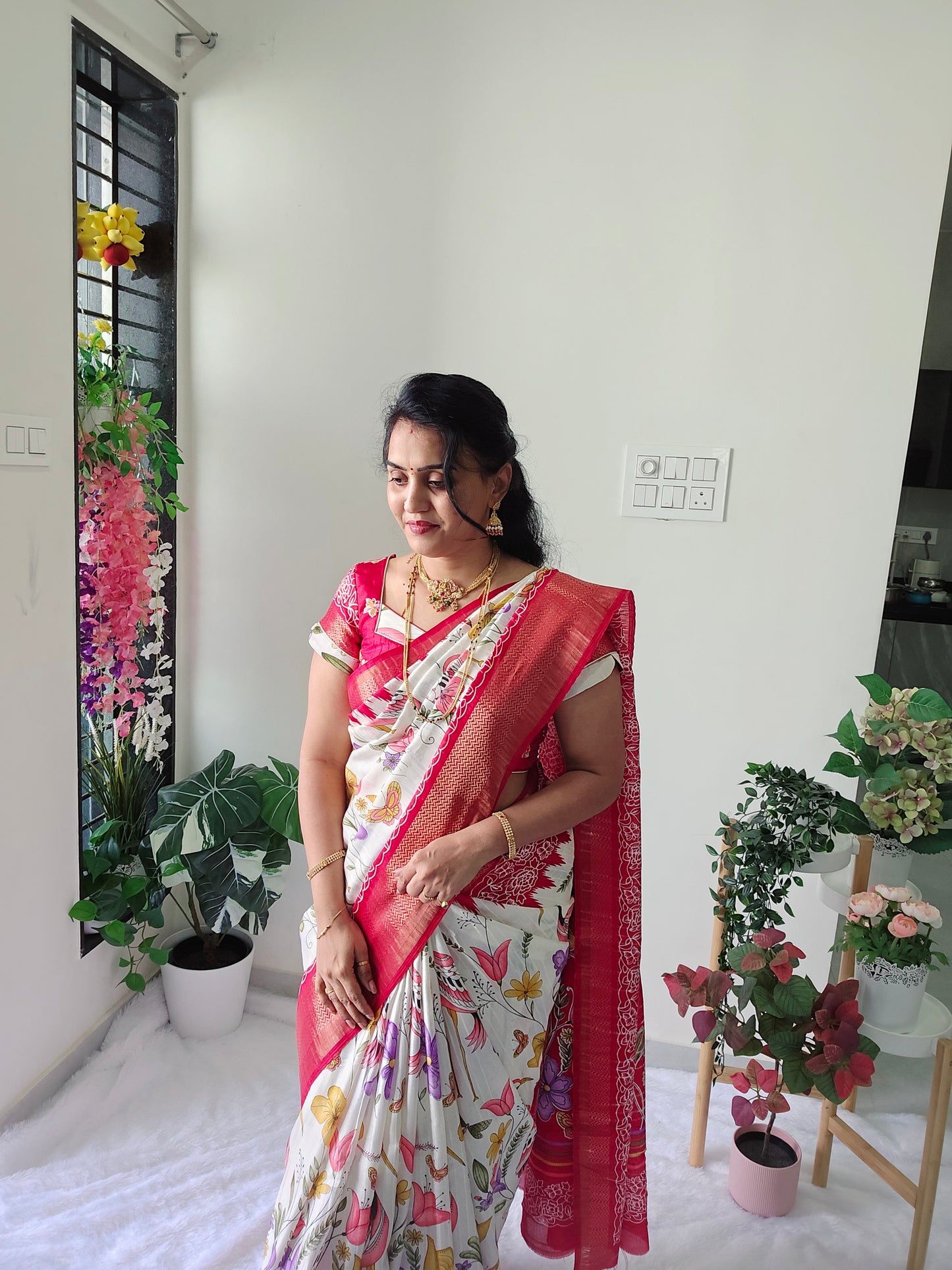 Saree un stiched blouse code SLS 259