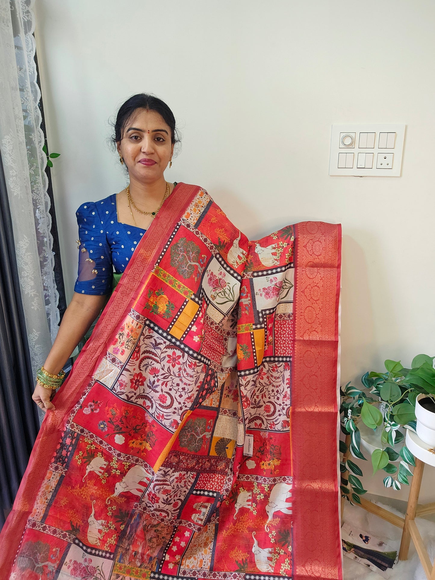 Saree un stiched blouse code SLS 512