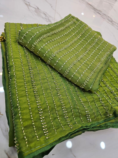 Saree un stiched blouse code SLS 681