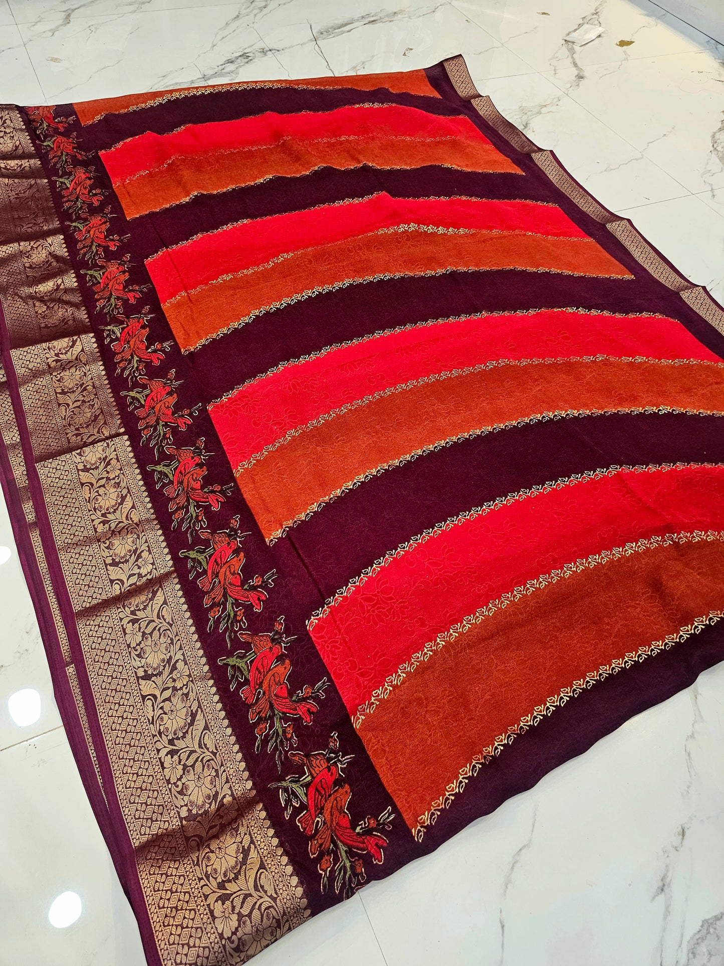 Saree un stiched blouse code SLS 677